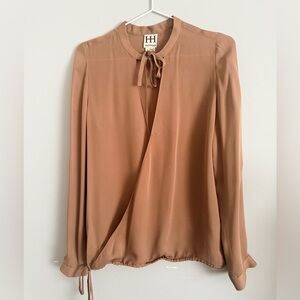 Haute Hippie Elegant Tan Blouse